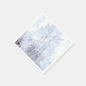 ガレン・カレーラ – 霜の降りた樺の木の木々,ア素晴らしート スタンダードカクテルナプキン (角)