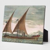 ガレーは飛んでいる帆走中で司令官の基準 フォトプラーク (側面)