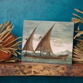 ガレーは飛んでいる帆走中で司令官の基準 フォトプラーク (側面)