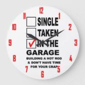 ガレージでAを造ることは改造しました ラージ壁時計 (正面)