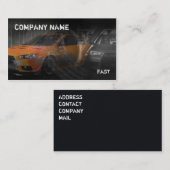 ガレージのオレンジスポーツ・カー 名刺 (正面/裏面)