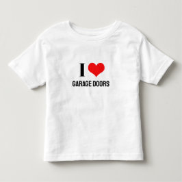 ガレージのドアが大好き!クリスマス 赤いハート 楽しいギフト トドラーTシャツ
