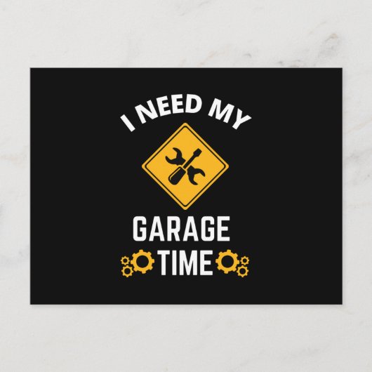 ガレージの時間が必要 インビテーションポストカード (正面)