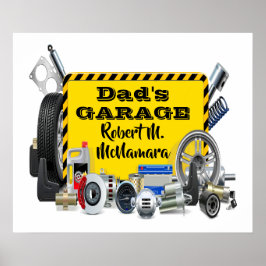 ガレージの看板ポスター ポスター