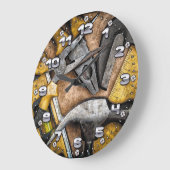 ガレージは人の洞窟の柱時計に用具を使います ラージ壁時計 (傾斜)