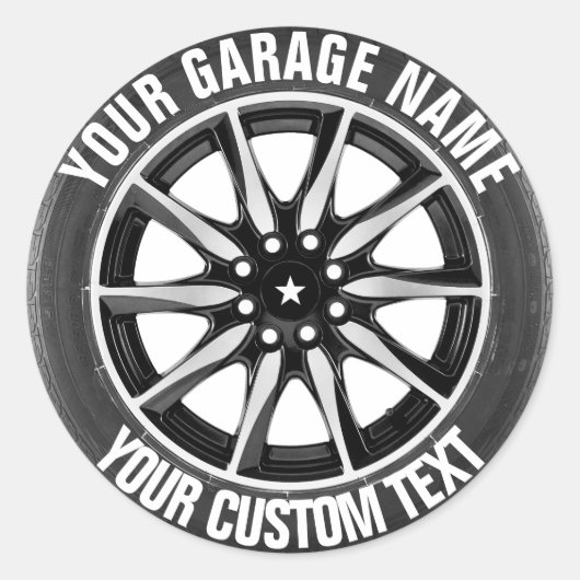 ガレージまたは自動車修理オーナーシール ラウンドシール (正面)