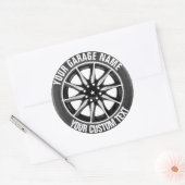 ガレージまたは自動車修理オーナーシール ラウンドシール (封筒)