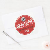 ガレージカスタムモンクからのビールラベルシール スクエアシール (封筒)