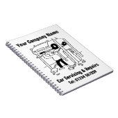 ガレージカーサービスと車両修理 ノートブック (右側)