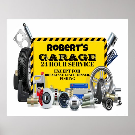 ガレージサインユーモア ポスター (正面)