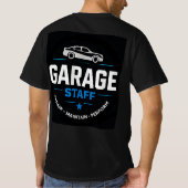 🚗 ガレージスタッフ モダンオートショップ 🚗 Tシャツ (裏面)