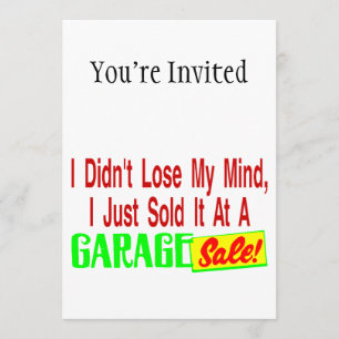 ガレージセールで心を売った 招待状