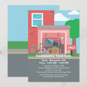 ガレージセールのお知らせ 招待状 (正面/裏面)