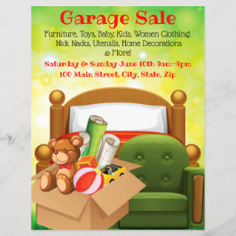 ガレージセールの宣伝チラシ チラシ