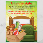 ガレージセールの宣伝チラシ チラシ (正面)