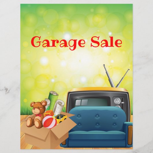 ガレージセールの宣伝チラシ チラシ (裏面)