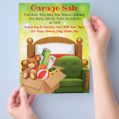 ガレージセールの宣伝チラシ チラシ (手)