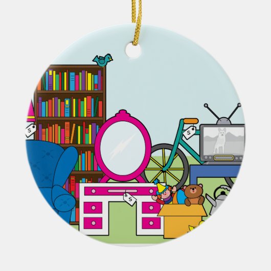 ガレージセールの物 セラミックオーナメント (正面)