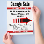 ガレージセールの看板チラシ チラシ (手)