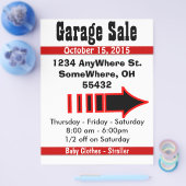 ガレージセールの看板チラシ チラシ (シングル)