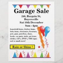 ガレージセールの看板ヤードセール