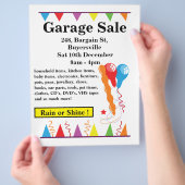 ガレージセールの看板ヤードセール チラシ (手)
