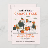 ガレージセールはがき 案内ポストカード (正面/裏面)