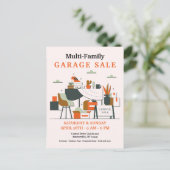 ガレージセールはがき 案内ポストカード (スタンド正面)