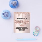 ガレージセール ローズ ブラッシュ パウダー グリッター ドリップ チラシ (シングル)