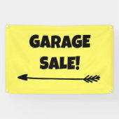 ガレージセール！矢印バナー 横断幕 (横)