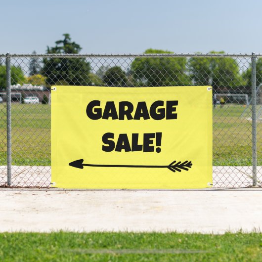 ガレージセール！矢印バナー 横断幕 (インサイチュ)