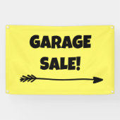 ガレージセール！矢印バナー 横断幕 (横)