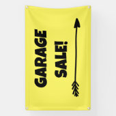ガレージセール！矢印バナー 横断幕 (縦)