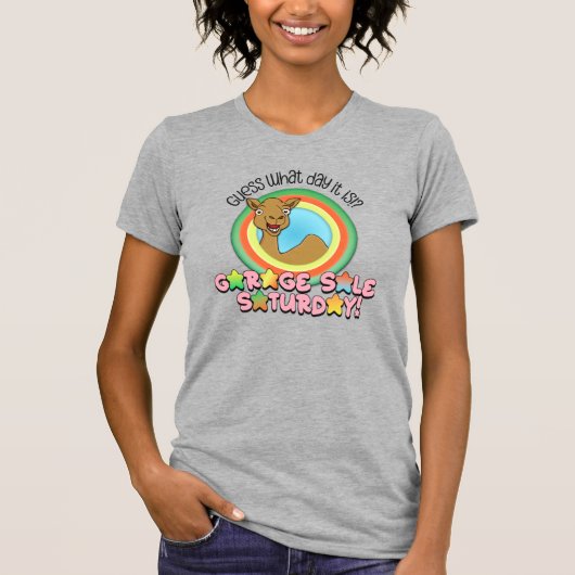 ガレージセールTシャツ - 何の日?ラクダ Tシャツ (正面)