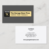 ガレージドアの取り付けと修理 名刺 (正面/裏面)