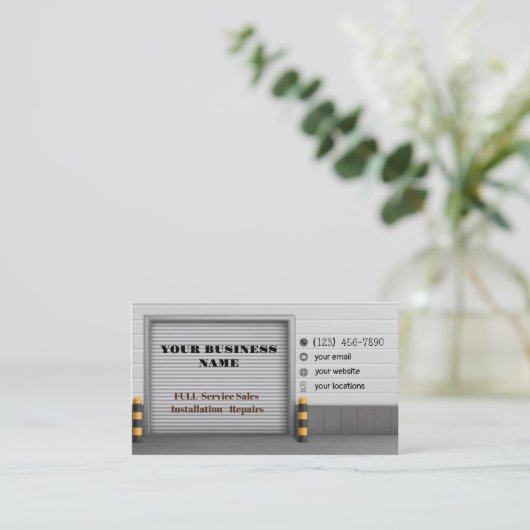 ガレージドアの名刺 名刺 (スタンド正面)