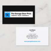 ガレージドアインストーラと修理 名刺 (正面/裏面)