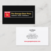 ガレージドアインストーラと修理 名刺 (正面/裏面)