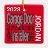 ガレージドアインストーラ超特大カスタム セラミックオーナメント (正面)