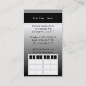 ガレージドア会社金属製 名刺 (裏面)