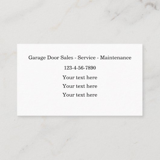 ガレージドア修理サービス両面 名刺 (裏面)