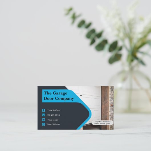 ガレージドア修理サービス名刺 名刺 (スタンド正面)