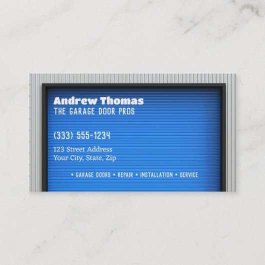 ガレージドアQR 名刺 (正面)