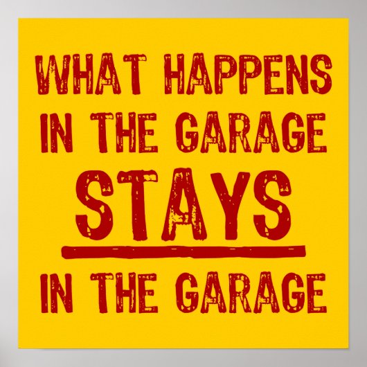 ガレージポスターに留まる ポスター (正面)