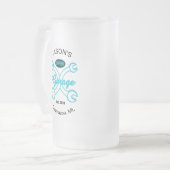 ガレージレンシュ飲み物用品 フロストグラスビールジョッキ (正面左)