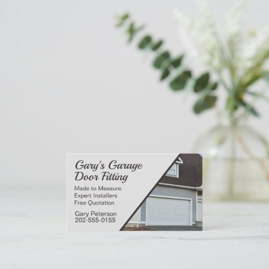 ガレージローラシャッタードア取付具 名刺 (スタンド正面)