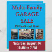 ガレージ又はヤードセール数々のファミリーフライヤー (正面/裏面)