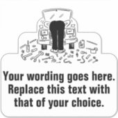 ガレージ整備士または車のサービス シール (正面)