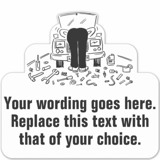 ガレージ整備士または車のサービス シール (正面)