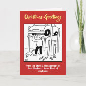 ガレージ整備士車修理クリスマスカード シーズンカード (正面)